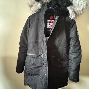 Women's Black Canada Gear Jacket with detachable fur hood